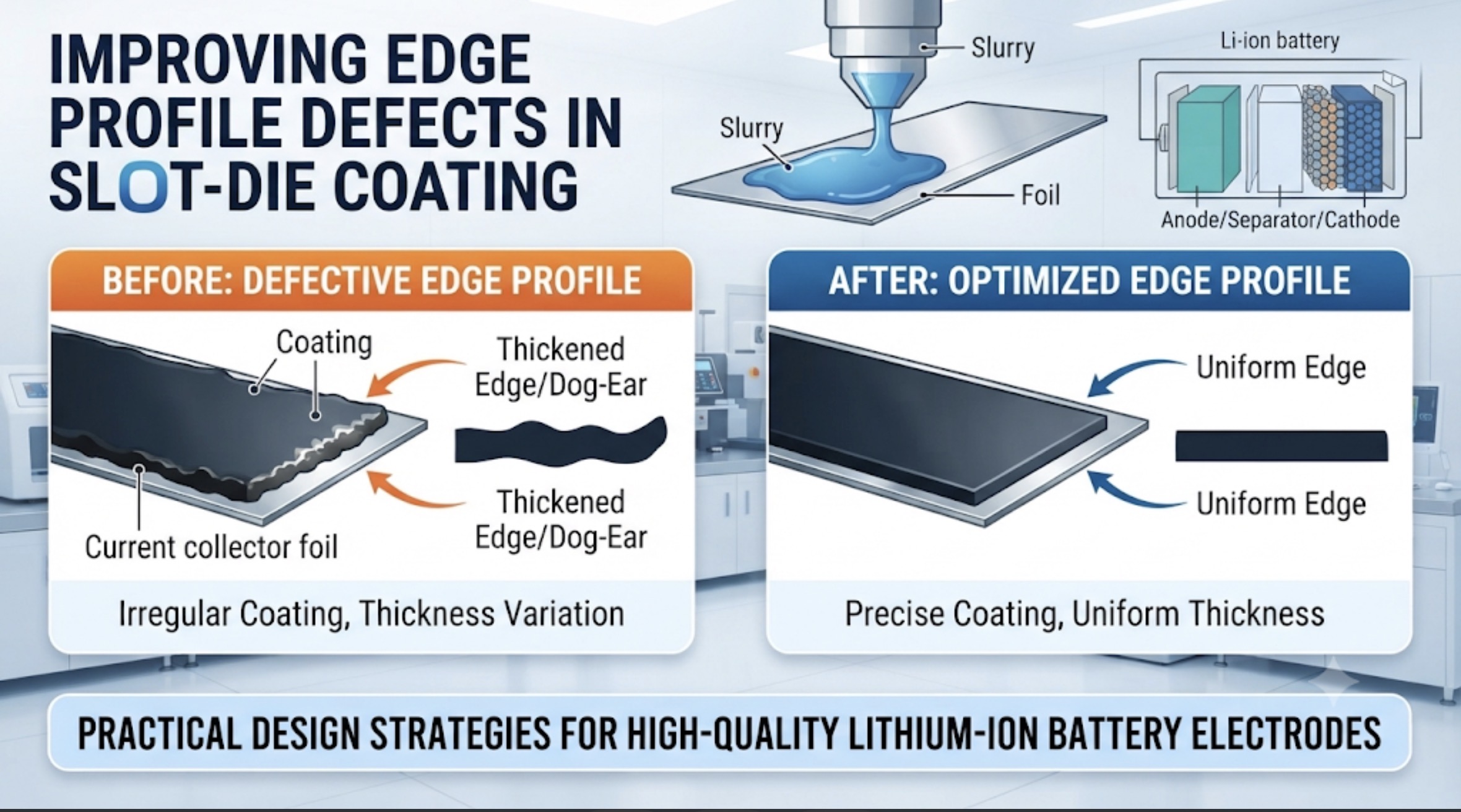 Improving Edge Profile Defects in Slot-Die Coating: Practical Design Strategies for High-Quality Lithium-Ion Battery Electrodes