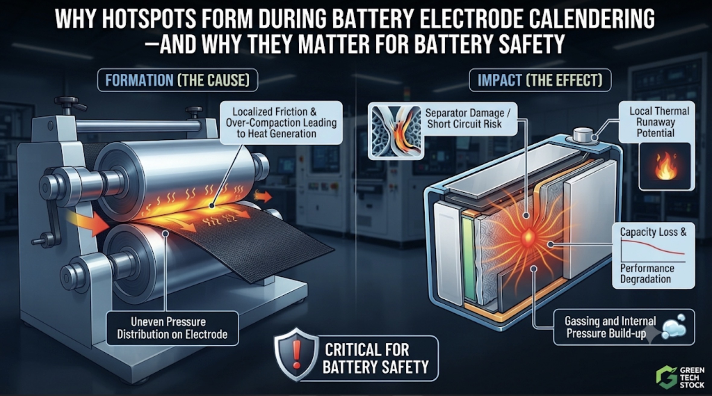 Why Hotspots Form During Battery Electrode Calendering—and Why They Matter for Battery Safety