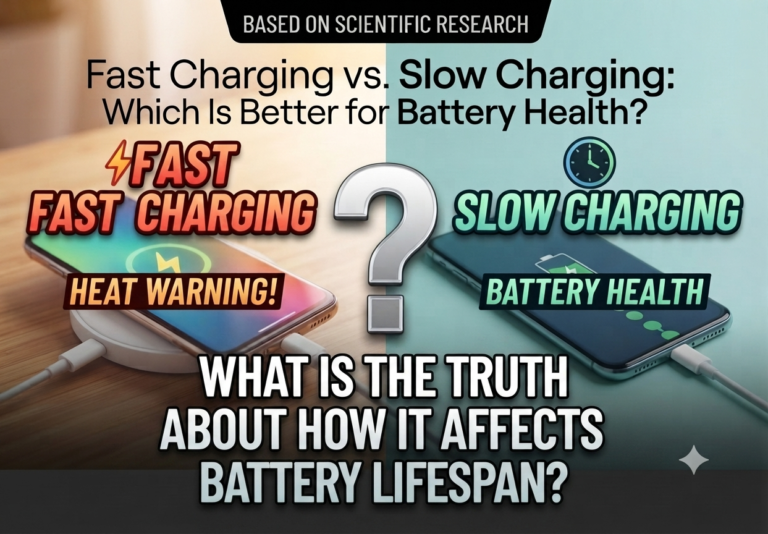 Smartphone charging with text asking what really affects battery lifespan