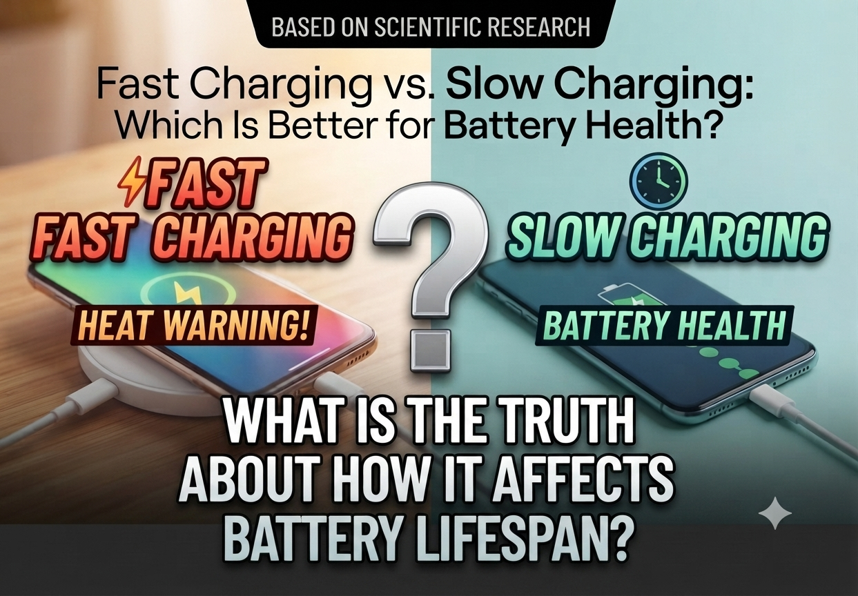 Smartphone charging with text asking what really affects battery lifespan
