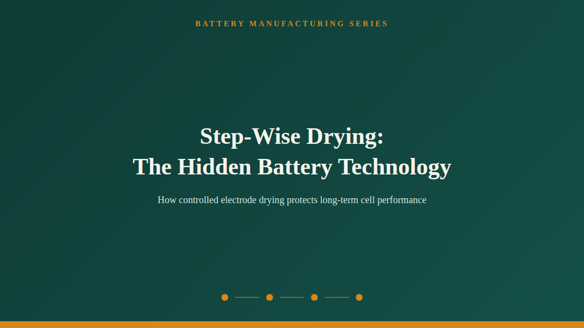 Step-Wise Drying: The Hidden Battery Manufacturing Technology That Protects Electrode Quality